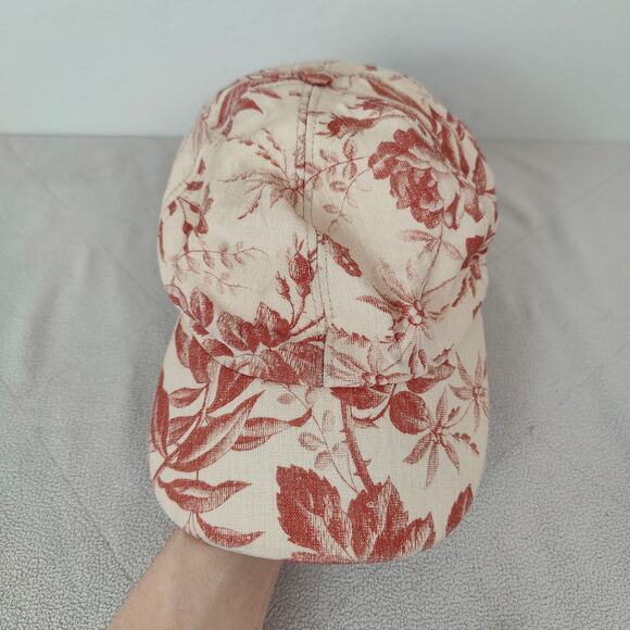 Gucci Herbarium Baseball Cap Size Medium 57 Cream Red Floral Adjustable - Picture 2 of 10